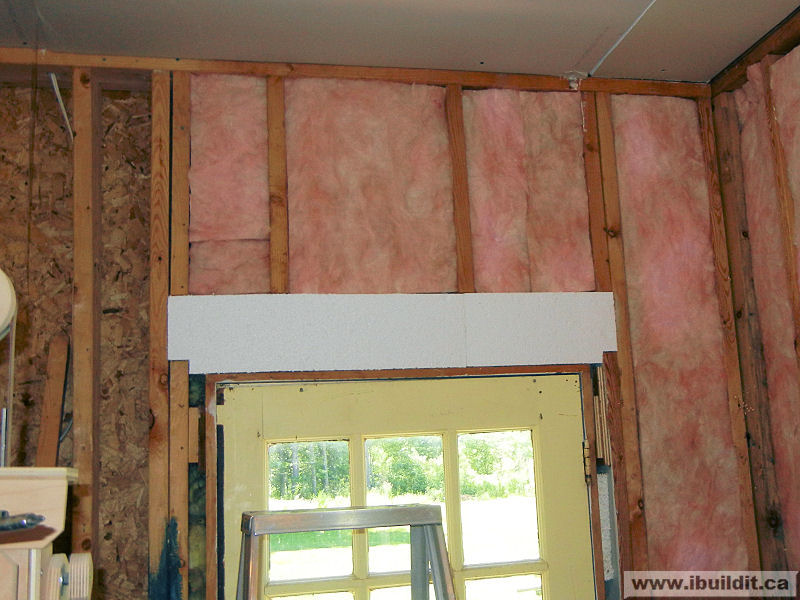 added insulation above door